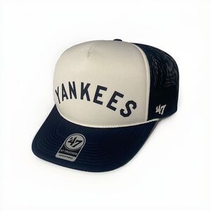 New York Yankees MLB One Size Blue Snapback Trucker 47 MVP Hat Cap New with rope